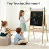 image:imageTiny Land Easel for Kids with 2 Drawing Paper Roll Adjustable Kids Art Easel LearningToy for 345678 Years Old Boy amp Girls Wooden Chalkboard amp Magnetic Whiteboard amp Painting Paper PinkPink