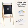 image:imageTiny Land Easel for Kids with 2 Drawing Paper Roll Adjustable Kids Art Easel LearningToy for 345678 Years Old Boy amp Girls Wooden Chalkboard amp Magnetic Whiteboard amp Painting Paper PinkPink