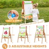 image:imageTiny Land Easel for Kids with 2 Drawing Paper Roll Adjustable Kids Art Easel LearningToy for 345678 Years Old Boy amp Girls Wooden Chalkboard amp Magnetic Whiteboard amp Painting Paper PinkNatural