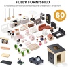 image:imageTiny Land Modern Family Dollhouse amp Wooden Dollhouse Garage Toy Set