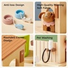 image:imageTiny Land Wooden Dollhouse Animal Set for Toddlers Dollhouse Accessories amp Dolls House Furniture Sets for Toddlers Montessori Pretend Play Family Pets Set Toys Gift for Kids Age 3