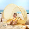 image:imageTiny Land Baby Beach Tent  Pop Up Tent with UV Protection Portable Baby Beach Essentials 354x276x315 Sun Shelter for Infants Baby Summer Outdoor Use Light Blue GinghamPastel Yellow Stripes