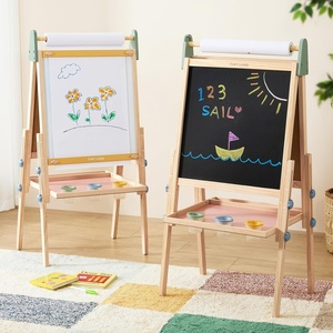 image:imageTiny Land Easel for Kids with 2 Drawing Paper Roll Adjustable Kids Art Easel LearningToy for 345678 Years Old Boy amp Girls Wooden Chalkboard amp Magnetic Whiteboard amp Painting Paper PinkPink
