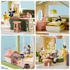 image:imageTiny Land Wooden Doll House Modern Family Dollhouse with Realistic Design 7 Rooms Dollhouse with 49 PCS Accessories Montessori Pretend Play Toddler Toy Ideal Gift for Kids Ages 3 GreenGreen
