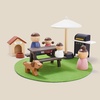 image:imageTiny Land Wooden Doll House Modern Family Dollhouse with Realistic Design 7 Rooms Dollhouse with 49 PCS Accessories Montessori Pretend Play Toddler Toy Ideal Gift for Kids Ages 3 GreenBlack
