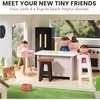 image:imageTiny Land Wooden Doll House Modern Family Dollhouse with Realistic Design 7 Rooms Dollhouse with 49 PCS Accessories Montessori Pretend Play Toddler Toy Ideal Gift for Kids Ages 3 GreenBlack