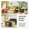 image:imageTiny Land Wooden Doll House Modern Family Dollhouse with Realistic Design 7 Rooms Dollhouse with 49 PCS Accessories Montessori Pretend Play Toddler Toy Ideal Gift for Kids Ages 3 GreenGreen
