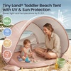 image:imageTiny Land Baby Beach Tent with Pool amp UV Protection Sunset Blush  Large 47 x 31 x 35 Popup Baby Tent with 3 Sand Pockets Easy Folding and Portable Carry Bag for Beach TripsSunset Blush