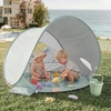 image:imageTiny Land Baby Beach Tent with Pool amp UV Protection Sunset Blush  Large 47 x 31 x 35 Popup Baby Tent with 3 Sand Pockets Easy Folding and Portable Carry Bag for Beach TripsPastel Aqua