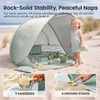 image:imageTiny Land Baby Beach Tent with Pool amp UV Protection Sunset Blush  Large 47 x 31 x 35 Popup Baby Tent with 3 Sand Pockets Easy Folding and Portable Carry Bag for Beach TripsPastel Aqua