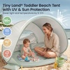 image:imageTiny Land Baby Beach Tent with Pool amp UV Protection Sunset Blush  Large 47 x 31 x 35 Popup Baby Tent with 3 Sand Pockets Easy Folding and Portable Carry Bag for Beach TripsPastel Aqua