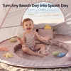 image:imageTiny Land Baby Beach Tent with Pool amp UV Protection Sunset Blush  Large 47 x 31 x 35 Popup Baby Tent with 3 Sand Pockets Easy Folding and Portable Carry Bag for Beach TripsSunset Blush