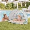 image:imageTiny Land Baby Beach Tent with Pool amp UV Protection Sunset Blush  Large 47 x 31 x 35 Popup Baby Tent with 3 Sand Pockets Easy Folding and Portable Carry Bag for Beach TripsPastel Aqua