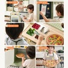 image:imageTiny Land BistroSwitch Play Kitchen 2in1 Wooden Bistro amp Home Kitchen Playset with Magnetic Chalkboard Fridge Storage Oven Stove Sink amp Cookware Toy Kitchen Set for Kids Ages 38 Gift GreenGreen