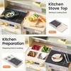 image:imageTiny Land BistroSwitch Play Kitchen 2in1 Wooden Bistro amp Home Kitchen Playset with Magnetic Chalkboard Fridge Storage Oven Stove Sink amp Cookware Toy Kitchen Set for Kids Ages 38 Gift GreenGreen