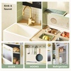 image:imageTiny Land BistroSwitch Play Kitchen 2in1 Wooden Bistro amp Home Kitchen Playset with Magnetic Chalkboard Fridge Storage Oven Stove Sink amp Cookware Toy Kitchen Set for Kids Ages 38 Gift GreenGreen