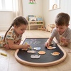 image:imageTiny Land Kids Easel  Large 22x405 Writing Area DoubleSided Magnetic Chalkboard amp Whiteboard Wooden Arch Drawing Board with Stand Toddler Art Easel with Letters amp Animal Magnets