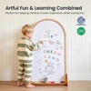 image:imageTiny Land Kids Easel  Large 22x405 Writing Area DoubleSided Magnetic Chalkboard amp Whiteboard Wooden Arch Drawing Board with Stand Toddler Art Easel with Letters amp Animal Magnets