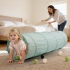 image:imageTiny Land Kids Play Tunnel Tent for Toddlers 69 x 18 Foldable Crawl Toys for Baby Indoor amp Outdoor Pop Up Dog Tunnel with Breathable Mesh BlueGreen
