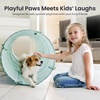 image:imageTiny Land Kids Play Tunnel Tent for Toddlers 69 x 18 Foldable Crawl Toys for Baby Indoor amp Outdoor Pop Up Dog Tunnel with Breathable Mesh BlueGreen