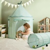 image:imageTiny Land Kids Play Tunnel Tent for Toddlers 69 x 18 Foldable Crawl Toys for Baby Indoor amp Outdoor Pop Up Dog Tunnel with Breathable Mesh BlueGreen