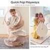 image:imageTiny Land Kids Play Tunnel Tent for Toddlers 69 x 18 Foldable Crawl Toys for Baby Indoor amp Outdoor Pop Up Dog Tunnel with Breathable Mesh BlueKhaki