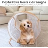 image:imageTiny Land Kids Play Tunnel Tent for Toddlers 69 x 18 Foldable Crawl Toys for Baby Indoor amp Outdoor Pop Up Dog Tunnel with Breathable Mesh BlueKhaki