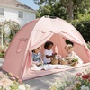 image:imageTiny Land Twin Bed Tent for Kids Breathable Bed Canopy Tent for Girls amp Boys Neutral Cream Play Tent Easy Setup Washable Sleep Space Cozy Dream Playhouse Gift 77 x 40 x 46Pink