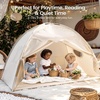 image:imageTiny Land Twin Bed Tent for Kids Breathable Bed Canopy Tent for Girls amp Boys Neutral Cream Play Tent Easy Setup Washable Sleep Space Cozy Dream Playhouse Gift 77 x 40 x 46Cream