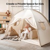 image:imageTiny Land Twin Bed Tent for Kids Breathable Bed Canopy Tent for Girls amp Boys Neutral Cream Play Tent Easy Setup Washable Sleep Space Cozy Dream Playhouse Gift 77 x 40 x 46Cream