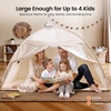 image:imageTiny Land Twin Bed Tent for Kids Breathable Bed Canopy Tent for Girls amp Boys Neutral Cream Play Tent Easy Setup Washable Sleep Space Cozy Dream Playhouse Gift 77 x 40 x 46Cream