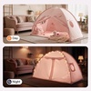 image:imageTiny Land Twin Bed Tent for Kids Breathable Bed Canopy Tent for Girls amp Boys Neutral Cream Play Tent Easy Setup Washable Sleep Space Cozy Dream Playhouse Gift 77 x 40 x 46Pink