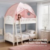 image:imageTiny Land Twin Bed Tent for Kids Breathable Bed Canopy Tent for Girls amp Boys Neutral Cream Play Tent Easy Setup Washable Sleep Space Cozy Dream Playhouse Gift 77 x 40 x 46Pink