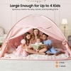 image:imageTiny Land Twin Bed Tent for Kids Breathable Bed Canopy Tent for Girls amp Boys Neutral Cream Play Tent Easy Setup Washable Sleep Space Cozy Dream Playhouse Gift 77 x 40 x 46Pink