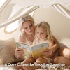 image:imageTiny Land Twin Bed Tent for Kids Breathable Bed Canopy Tent for Girls amp Boys Neutral Cream Play Tent Easy Setup Washable Sleep Space Cozy Dream Playhouse Gift 77 x 40 x 46Cream