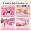 image:imageTiny Land Wooden Train Set for Girls 38PCS Unicorn Princess Train Set with Castle Bridge amp Royal Accessories Pink Fantasy Train Track Set Gift for Toddlers Girl Toys Ages 3