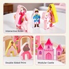 image:imageTiny Land Wooden Train Set for Girls 38PCS Unicorn Princess Train Set with Castle Bridge amp Royal Accessories Pink Fantasy Train Track Set Gift for Toddlers Girl Toys Ages 3