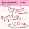 image:imageTiny Land Wooden Train Set for Girls 38PCS Unicorn Princess Train Set with Castle Bridge amp Royal Accessories Pink Fantasy Train Track Set Gift for Toddlers Girl Toys Ages 3